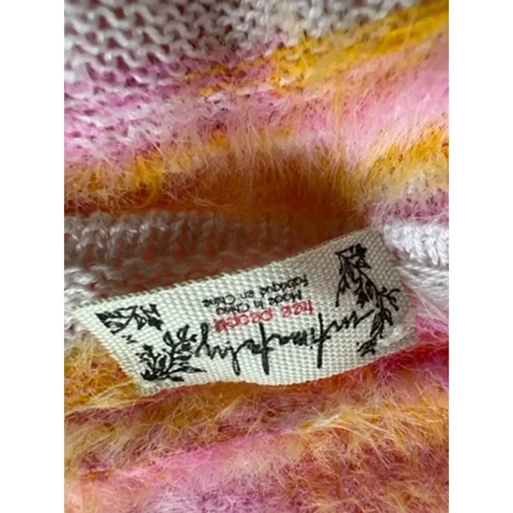 Intimately Free People It’s Unreal Sorbet Striped Oversized Pullover Sweater M
